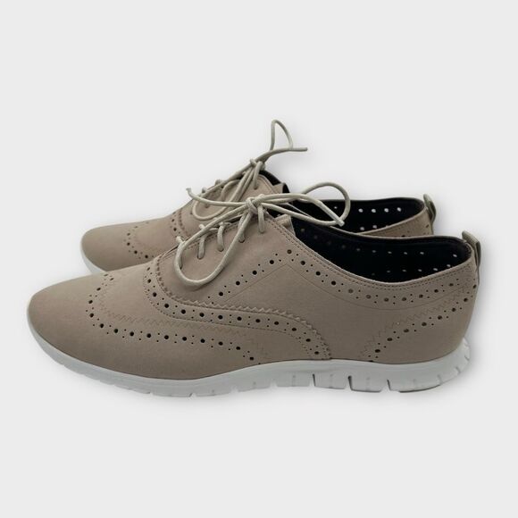 Cole Haan Women's‎ Zerogrand Wing Oxford Oat Nubuck, Size 10.5 Amazing Condition - Picture 2 of 8